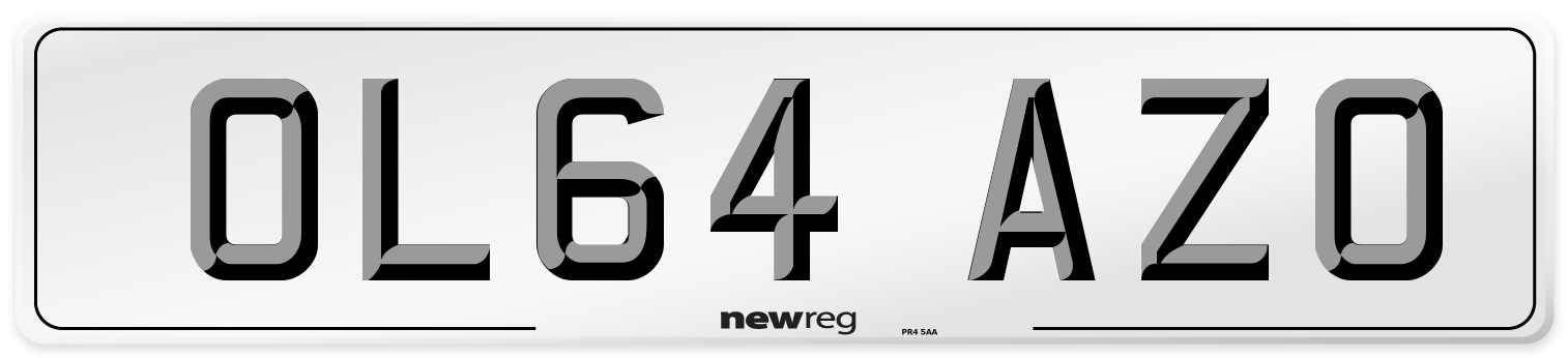 OL64 AZO Number Plate from New Reg